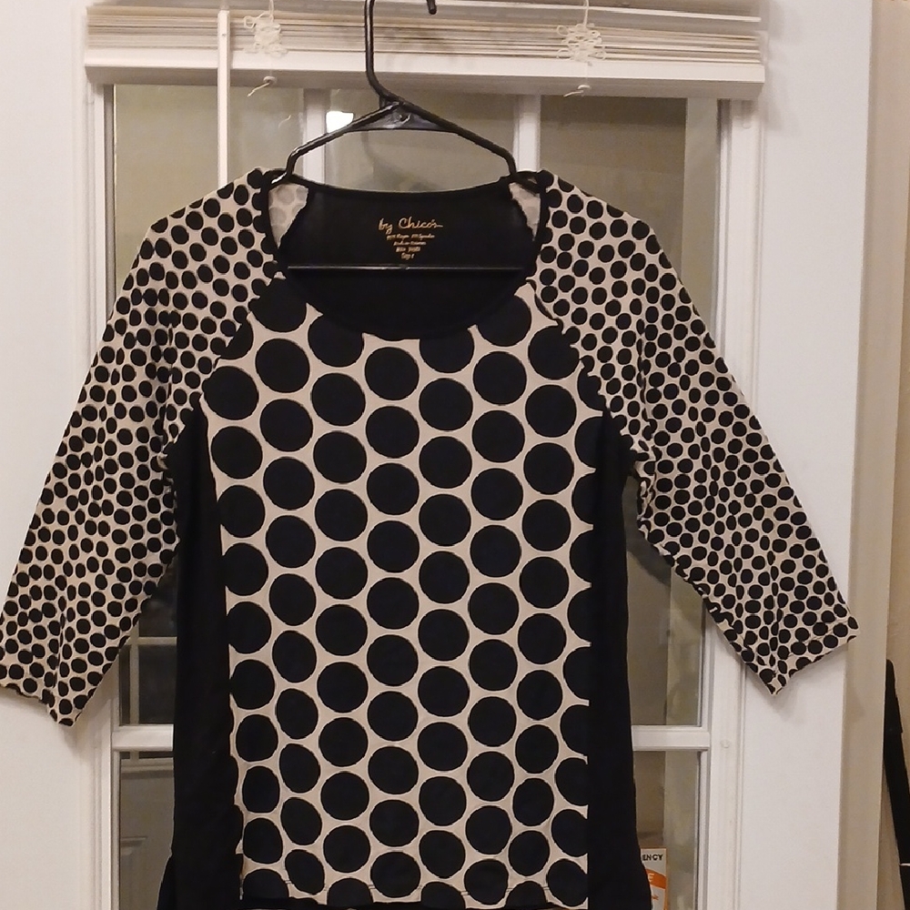 Chico's Black and White Blouse